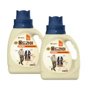 테크 울드라이 중성세제 오리지널 용기 1.5L 2개 업소용 가정용 빨래 세탁 세제 실내건조