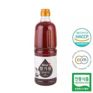 (국산) 청아띠 100% 통깨 전통압착 참기름 1.8L(PET)
