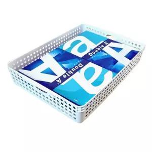 (A4 500매 수납) 8호 플라스틱 바구니 48.5x34.5x8.7cm/다용도/바스켓/복사지/교실/사무실/학원/케비넷