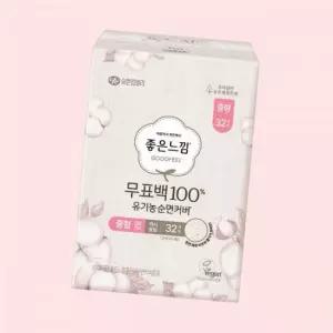 좋은느낌 유기농순면 무표백 중형 생리대 32p 4249088