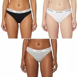 [Calvin Klein]캘빈클라인 CK 언더웨어 캐러셀 코튼 비키니 여성 삼각팬티 속옷 3팩 세트 QP1258O-900