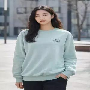 지프 남여공용) 와일드프리 루즈핏 긴팔 맨투맨 티셔츠 JR1TSU894 JR1TSU894-CS