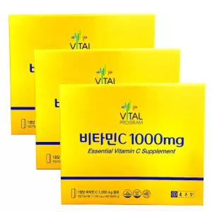 [11번가 단독] 선물용 종근당 비타민c 1000mg 대용량 600정 X3개 바이탈프로그램 비타민씨 아스코르빈산