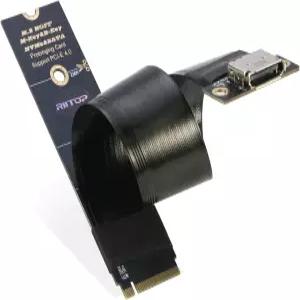 RIITOP M.2 NVMe to Oculink SFF-8612 Extender 15cm PCIe 4.0 x4 4i Host Adapter for eGPU and SSD