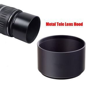 캐논호환 니콘 호환 소니호환용 금속 망원 렌즈 후드  나사 결합 관형 보호 49mm  52mm  82mm