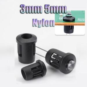 100개 LED 다이오드 홀더 3mm 5mm 검정 플라스틱 클립 베젤 소켓 마운트 유용한 패널 블루 컵 케이스