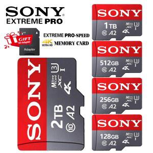 소니 고속 메모리 카드 2TB 1TB 마이크로 TF SD 128GB 512GB 카메라 감시 장치용 레노버용 샤오미용