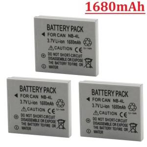 캐논 IXUS 배터리 1680mAh NB-4L 30 40 80 75 100 I20 110 115 120 IS 117 220 225 HS SD400 SD780 SD960 N