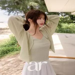 (국내제작) (살안타템) 하찌 브이넥 썸머 시스루 니트 루즈핏 가디건 cd3673