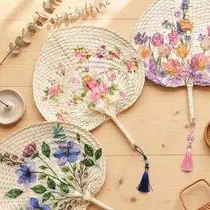아트박스 오렌지몰 라탄 부채 냅킨아트 DIY 만들기 키트 5인