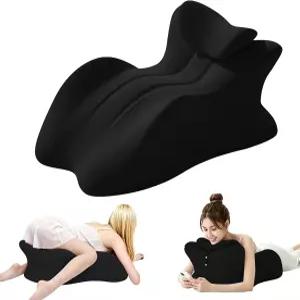 쿠요보라 메모리 폼 웨지 베개 인체공학적 윤곽 친밀도 커플 27 각도 목 지지 등받이 쿠션 탈착식 커버