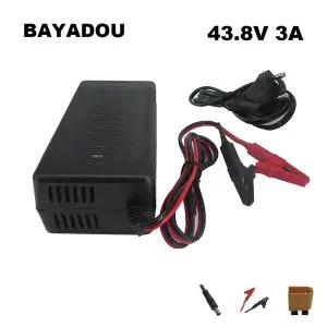 43.8V 3A 36 볼트 12S Lifepo4 고속 충전기 36V 철 인산염 에너지 저장 배터리 팬 악어 클립 XT60