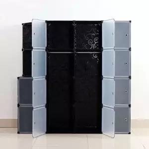조립식 수납장 140x140cm Type2 하숙 원룸 적층식 반투명도어 적층식 층층이 공간활용 간이