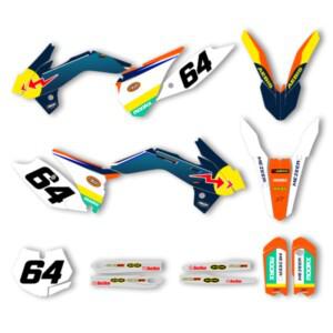 Powerzone 바이크 오토바이 배경 데칼 스티커 키트 KTM SX85 SX 85 2013-2014 2015-2017 번호 이름 맞춤