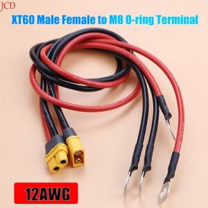 JCD 12AWG 실리콘 와이어 충전기 RC 리포 배터리 케이블 커넥터 어댑터 XT60-O 링 아이렛 터미널 플러그 커