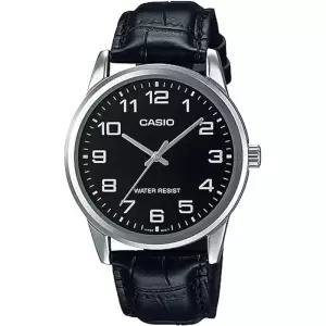카시오 CASIO 아날로그 쿼츠 남성용 손목시계 MTP-V001L-1B, 화장 상자 없이 간이 포장 실버×블랙 해외 모