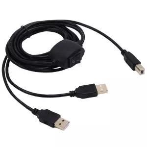 프린트케이블 프린터선 2 In 1 프린터 케이블 USB A-B 남성-남성 Hp Canon 삼성 분배기 두 대 컴퓨터