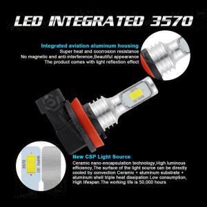 2pcss H8 H9 H11 LED 안개등 자동차 전구 바이크 오토바이 헤드라이트 운전 12V 24V 6000K
