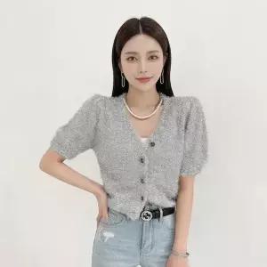 금찌 트윙클 퍼프 니트가디건 JK7745