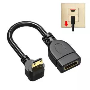 꺽인 노트북 TV 미니 HDMI 어댑터 프로젝터 케이블 모니터 연결된 HDMi