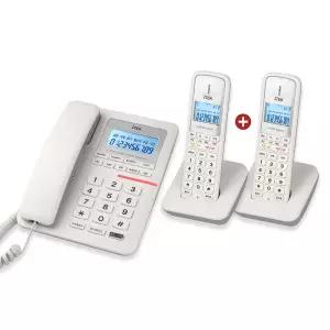한글메뉴 [유선1+무선2] 화이트/블랙 내선통화 스피커폰 수화음량조절 2.4GHz 유무무선전화기 IK-3030M