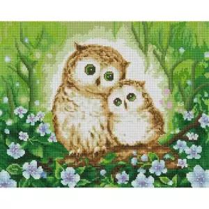 엄마와 아기 부엉이 (캔버스) 보석십자수 40x50 아트조이 (WD02EBD)