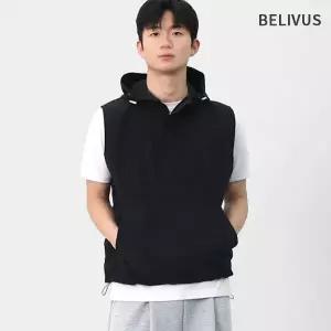 빌리버스 남자 나일론 하이넥 후드 베스트 BSLG008
