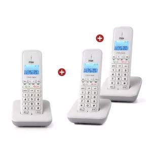 한글 메뉴 [무선 3대] 화이트/블랙 ITEK 2.4GHz 무선전화기 발신자표시 일반가정용 고음질 IK-1030M-3