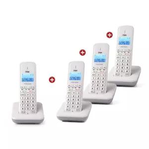 한글 메뉴 [무선 4대] 화이트/블랙 ITEK 2.4GHz 무선전화기 발신자표시 일반가정용 고음질 IK-1030M-4