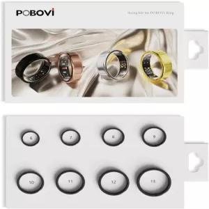 POBOVi 스마트링 건강 추적기 수면 심박수 혈중산소 측정 IP68 방수 구독료 무료 안드로이드 폰 호환