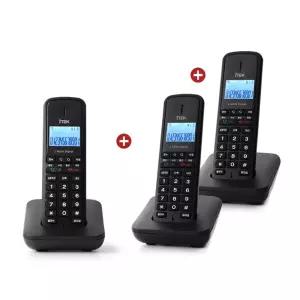 한글 메뉴 [무선 3대] 블랙/화이트 ITEK 2.4GHz 무선전화기 발신자표시 일반가정용 고음질 IK-1050M-3