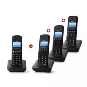 한글 메뉴 [무선 4대] 블랙/화이트 ITEK 2.4GHz 무선전화기 발신자표시 일반가정용 고음질 IK-1050M-4