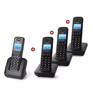 한글 메뉴 [무선 4대] 블랙 ITEK 2.4GHz 무선전화기 발신자표시 일반가정용 고음질 IK-1010M-4