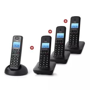 한글 메뉴 [무선 4대] 블랙 ITEK 2.4GHz 무선전화기 발신자표시 일반가정용 고음질 IK-1070M-4