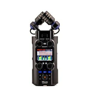 eAj 대형 스테레오 마이크, 프로 퀄리티 프리앰프 2개, 녹음 트랙 6개, 32비트 플로트 및 USB 오디오 인터페이스를 갖춘 음악가, 팟캐스터 및 영화 제작자를 위한 Zoom H5 스튜디오 핸드헬드 레코더