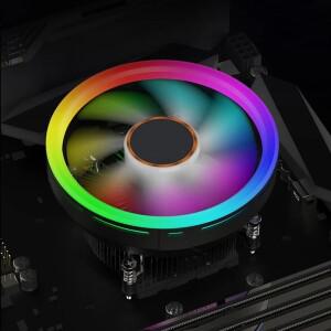 CPU 쿨러 RGB 120mm i3 i5 i7 CPU 방열판, 인텔 LGA 1156 1150 1151 1155, 3 핀 CPU 쿨링 선풍기 PC 저소음
