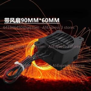 1PC PTC 온도 조절 공기 히터 전도도  팬 60mm x 12V 24V Cramic 가열 요소 70W 100W