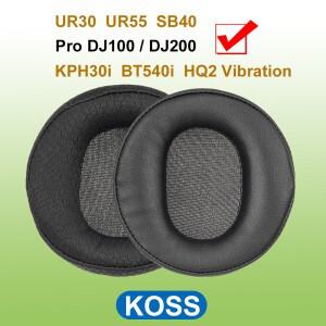 KOSS UR30 UR55 SB40 헤드폰 PRO DJ100 / 이어 패드 쿠션 KPH30i BT540i HQ2 진동용  디자인의 두꺼운 이어