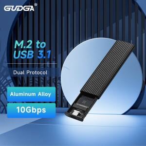 GUDGA M.2 to USB 3.1 SSD 케이스 듀얼 프로토콜 Nvme 인클로저 NVMe PCIe NGFF SATA Box for 2230 2242 RT