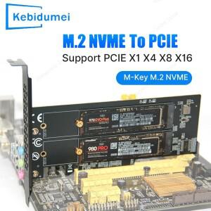 KEBIDUMEI M.2 NVME-PCI-E 4.0 X16 변환기 어댑터 NVME SSD M 키 확장-2242/60/80 22110용 PCIe4.0 X8 카드