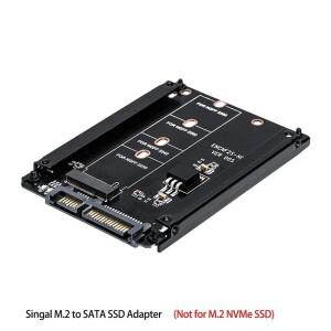 메탈 케이스 듀얼 B+M 키 M.2 NGFF SSD-2.5 SATA 6Gb 어댑터 카드(인클로저 소켓 포함) 어댑터(NVMe M 키용