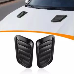 KHGUZ 2PCS 자동차 후드 구 오토모티브 스쿱 보닛 에어 엔진 키트 차량 외부 장식 공기 흐름 흡입 트림
