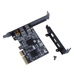 PCI-E X4 X8 X16 타입-C 확장 카드 10Gbps PCIe-USB 3.2 Gen2 DP 비디오 출력 어댑터 (데스크탑 PC 도킹 스