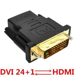 1pcs DVI 24+1 남성 HDMI 여성 어댑터 변환기 골드 도금 1080P PC PS3 프로젝터 HDTV