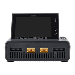 ToolkitRC M8D 1600W 50A 터치스크린 듀얼 채널 충전기 3.5인치 플립 고속 (1-8S RC 리포/리하이브/리페 배