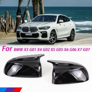 자동차 사이드 백미러 캡 BMW 호환 x3 G01 x4 G02 x5 G05 X6 G06 X7 G07 액세서리 M3 스타일 커버 용 고급