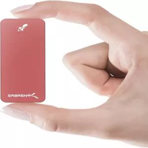 SABRENT 1TB 로켓 나노 외장 알루미늄 SSD 최대 1000MB/s (빨간색) (SB-1TB-나노-빨간색)