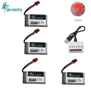 SYMA X15 RC 드론 헬리콥터 예비 부품용 3.7V 400mah 리포 배터리 및 충전기