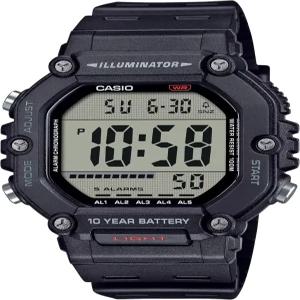 카시오 AE-1600H 시리즈 블랙 10년 배터리 LED 일루미네이터 디지털 시계