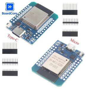 D1 미니 무선 WiFi+블루투스 듀얼 코어 모듈 ESP32 IoT 개발 보드 Arduino 프로그래밍용 마이크로 USB 타입